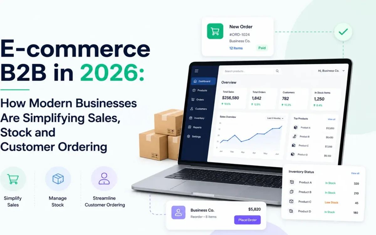 E-commerce B2B in 2026: How Modern Businesses Are Simplifying Sales, Stock and Customer Ordering