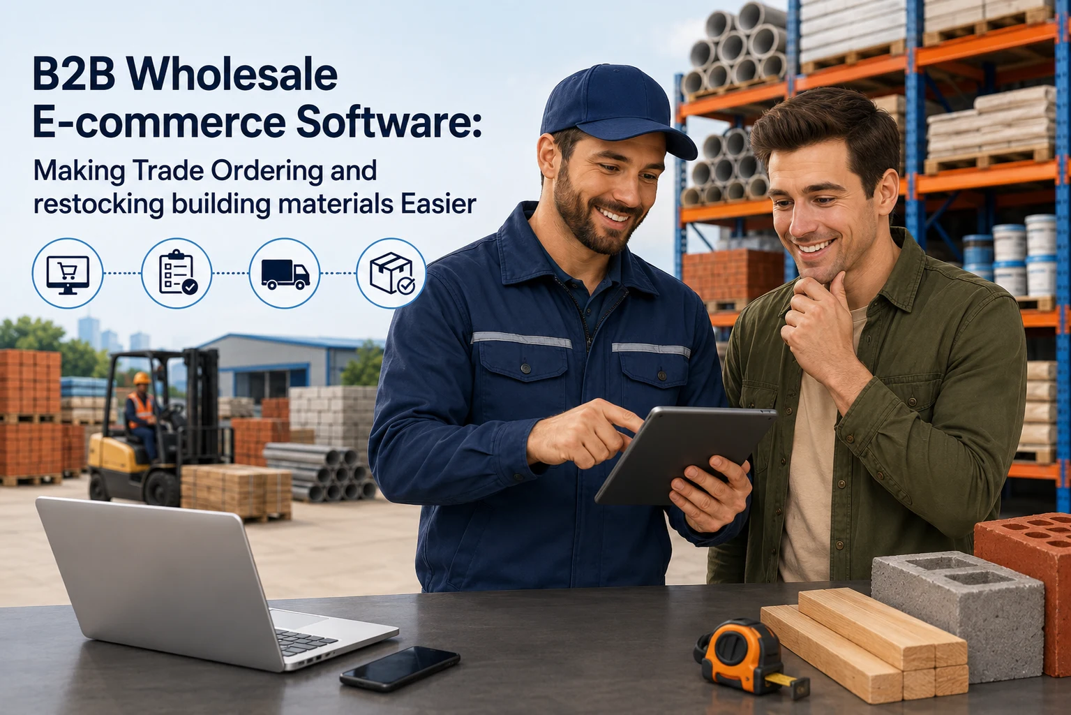 B2B Wholesale E-commerce Software: Making Trade Ordering and restocking building materials Easier