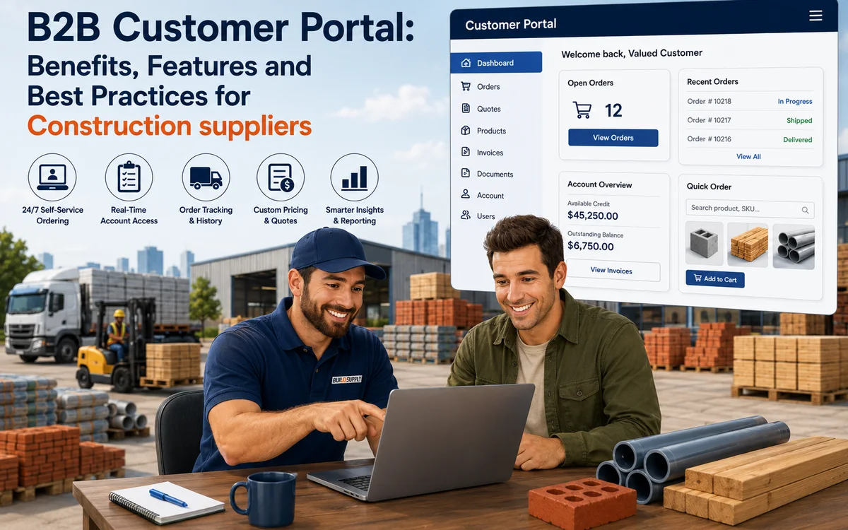 B2B Customer Portal: Benefits, Features and Best Practices for Construction suppliers