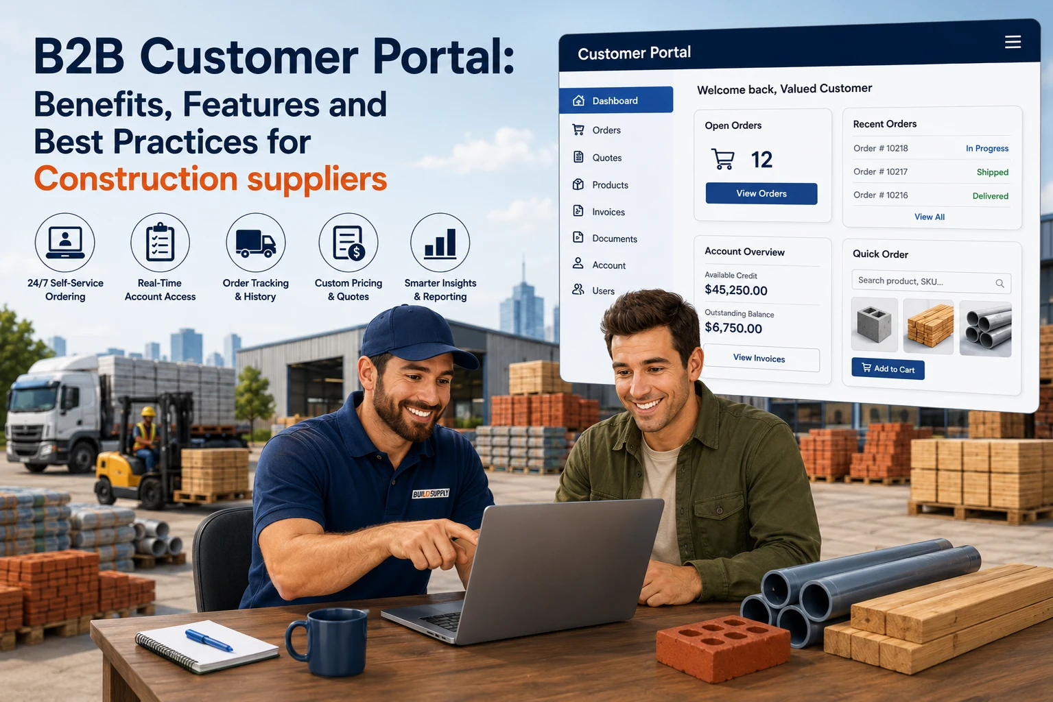 B2B Customer Portal: Benefits, Features and Best Practices for Construction suppliers