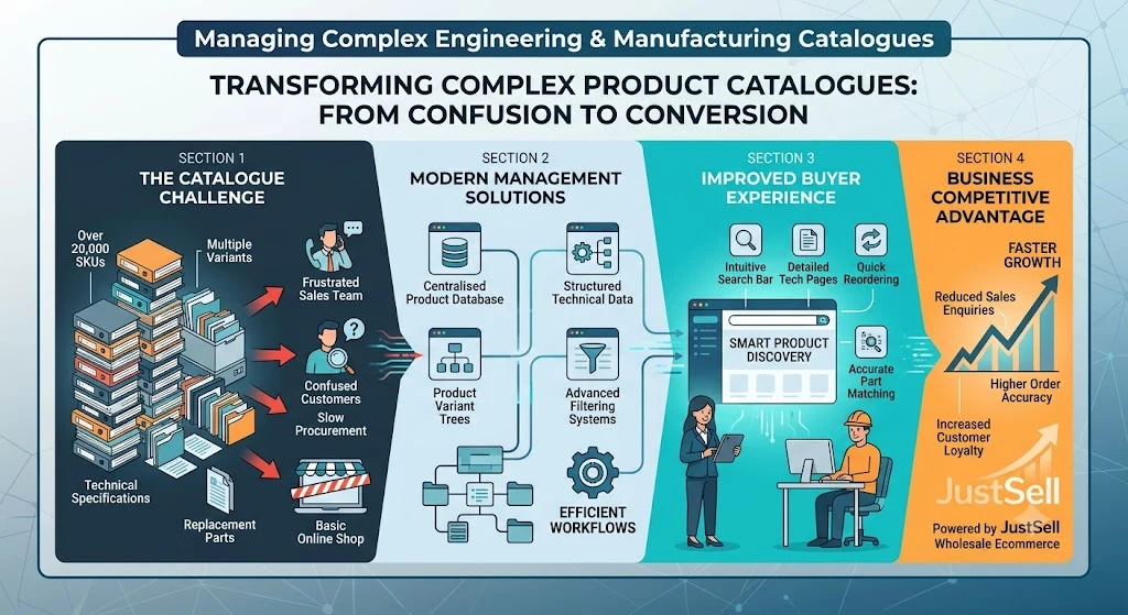 Four stages from a complex catalogue to a competitive advantage: the challenge, solutions, buyer experience and growth